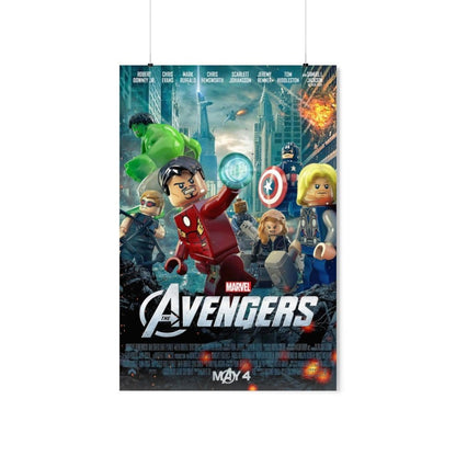 Avengers LEGO Movie Wall Art POSTER ONLY Jurassic Bricks