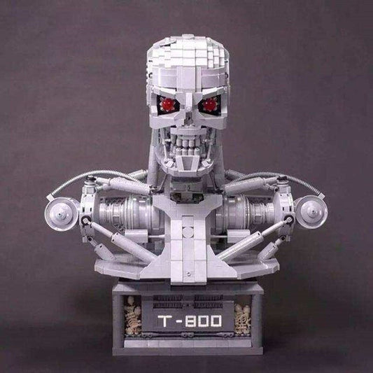 B Terminator T-800 Bust MOC-20570 Fit Robot Power Function Building Blocks Bricks DIY Children Kids for Toys Gifts BOY Jurassic Bricks