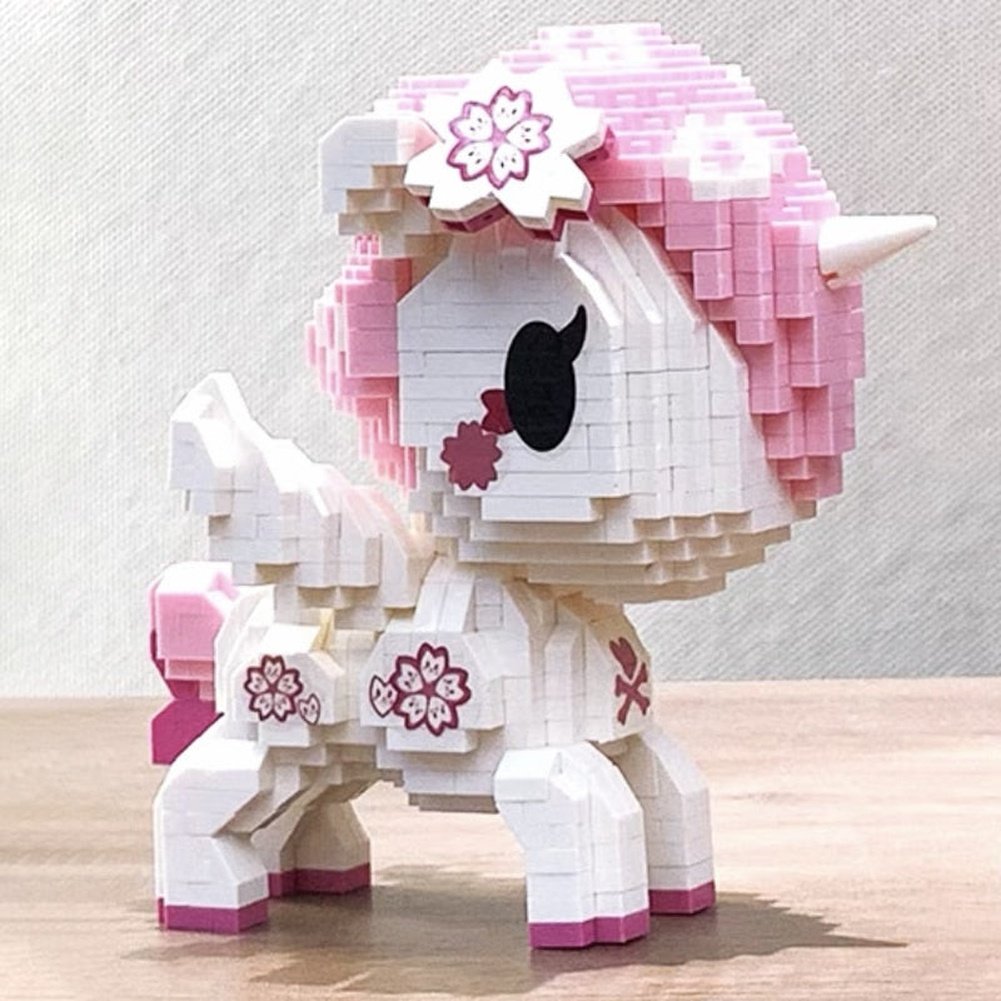 Balody Creative Series Cute Unicorn Mini Diamond Building Blocks Bricks Cartoon Flying Horse 3D Model Toys For Kid Birthday Gift Jurassic Bricks