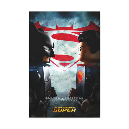 Custom MOC Same as Major Brands! Batman VS Superman LEGO Movie Wall Art Canvas Art With Backing.