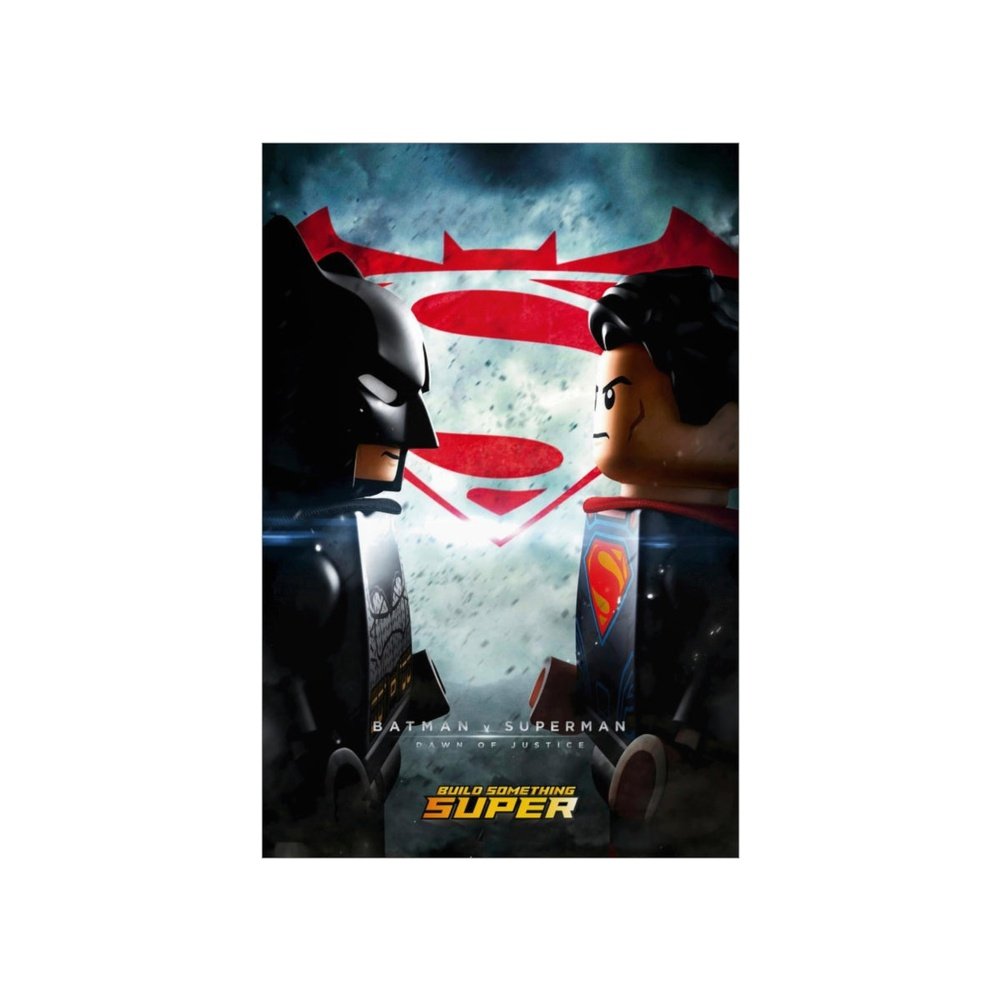 Batman vs Superman LEGO Movie Wall Art POSTER ONLY Jurassic Bricks