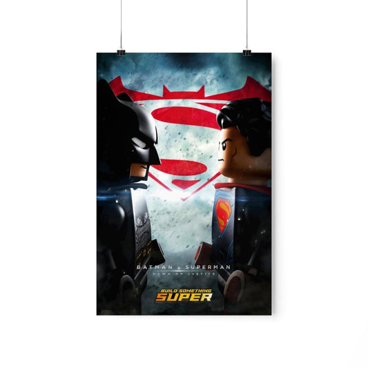 Batman vs Superman LEGO Movie Wall Art POSTER ONLY Jurassic Bricks