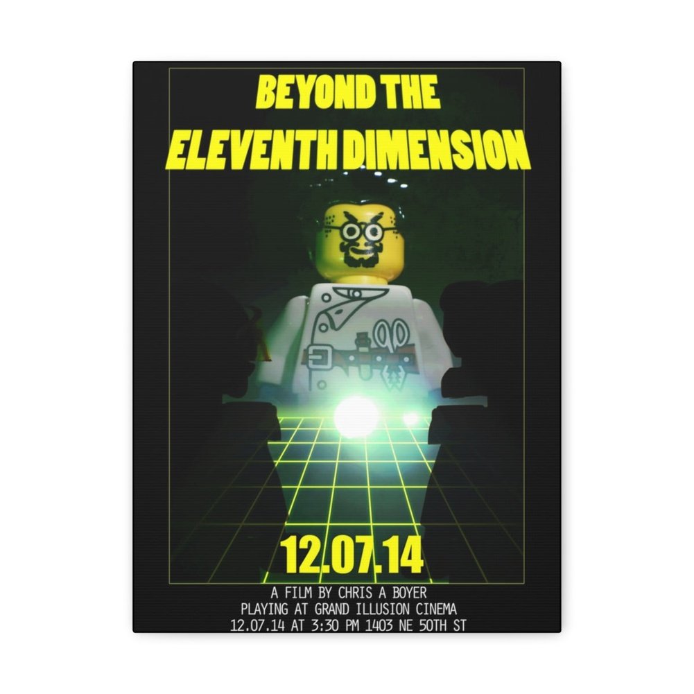 Beyond The Eleventh Dimension Movie Wall Art Canvas Art With Backing. Jurassic Bricks