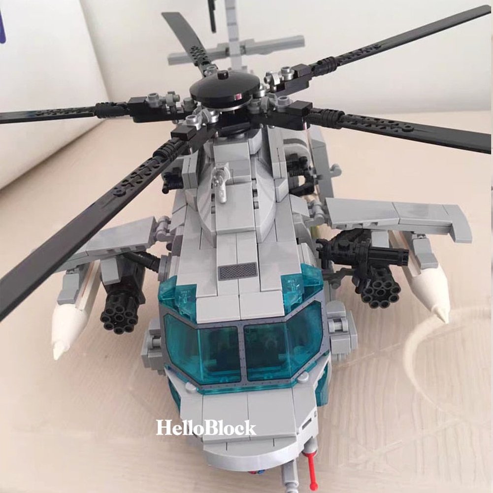 Block Helicopters Fighter Blocks Military City Z-20 Utility Airplane Army Pilot Figure Plane Building Bricks Children Toy Jurassic Bricks