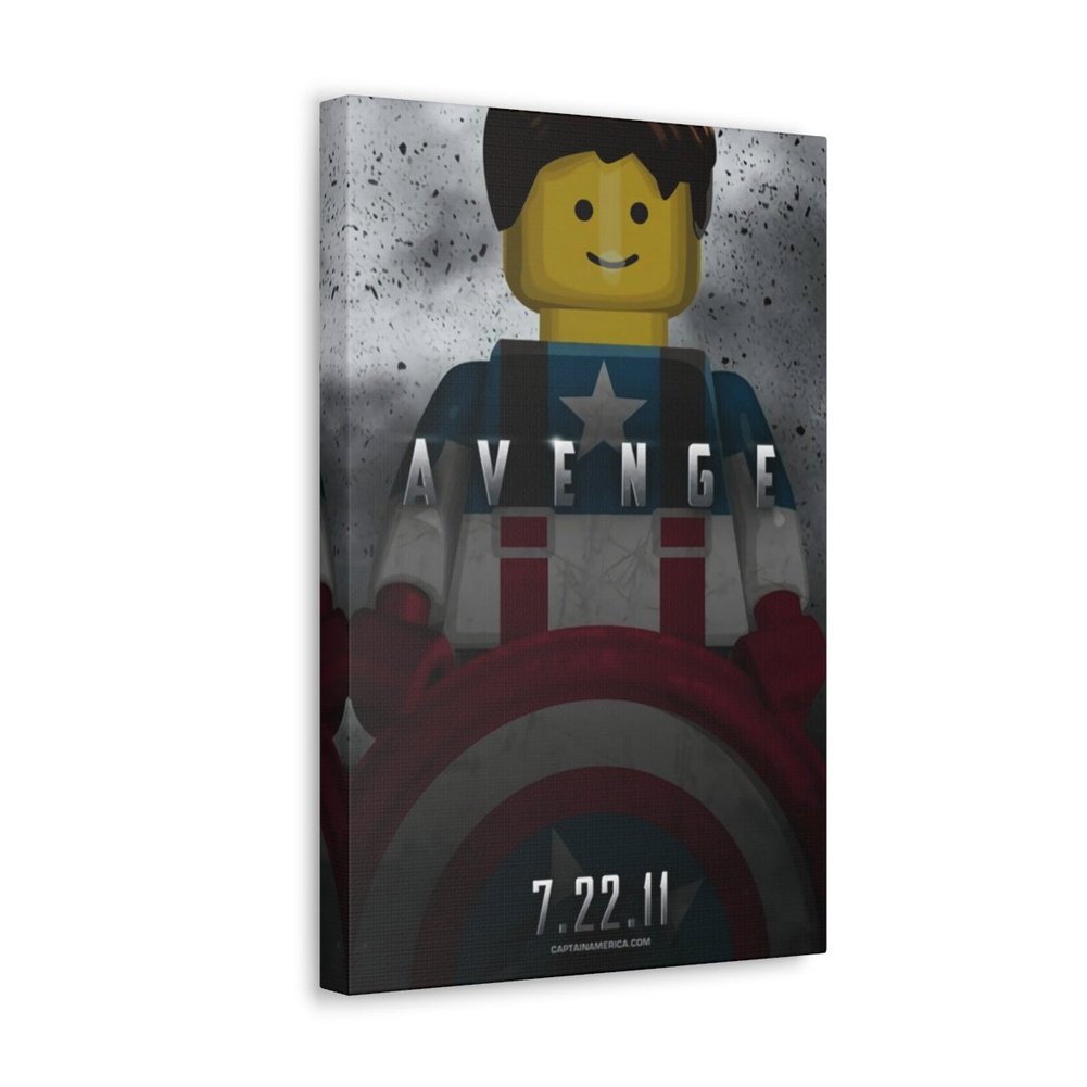 Captain America LEGO Movie Wall Art Canvas Art With Backing. K&B Brick Store