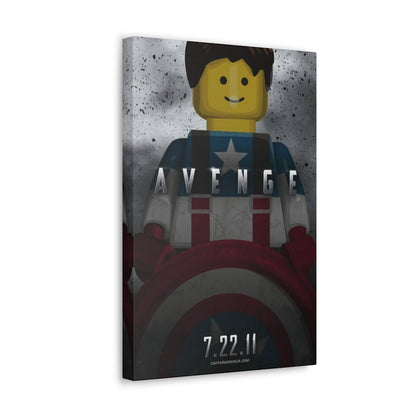 Captain America LEGO Movie Wall Art Canvas Art With Backing. K&B Brick Store