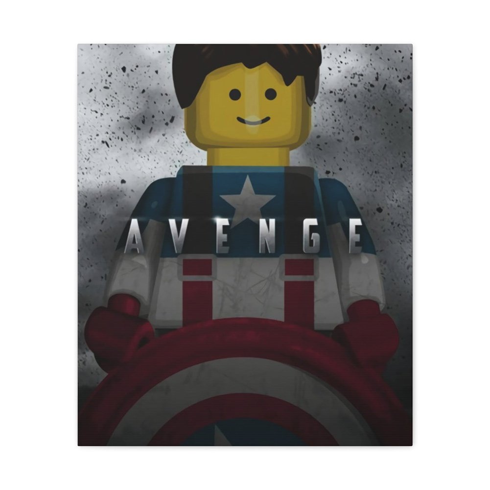 Custom MOC Same as Major Brands! Captain America LEGO Movie Wall Art Canvas Art With Backing.