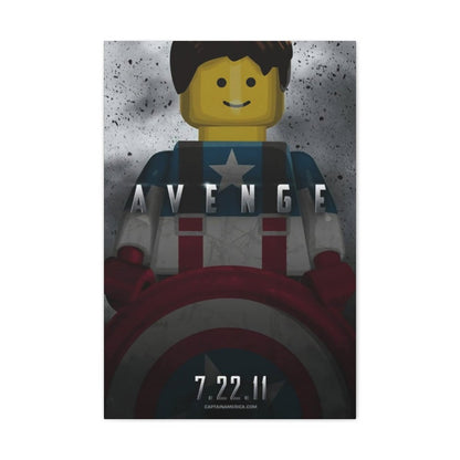 Custom MOC Same as Major Brands! Captain America LEGO Movie Wall Art Canvas Art With Backing.