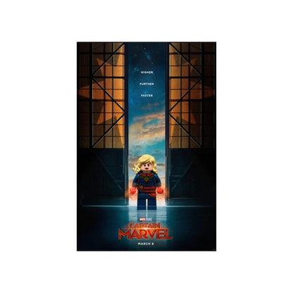 Captain Marvel LEGO Movie Wall Art POSTER ONLY Jurassic Bricks