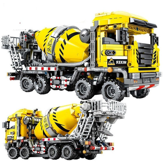 City Engineering Bulldozer Crane Car Truck Excavator Roller Building Blocks Construction Bricks Toy for Children Jurassic Bricks