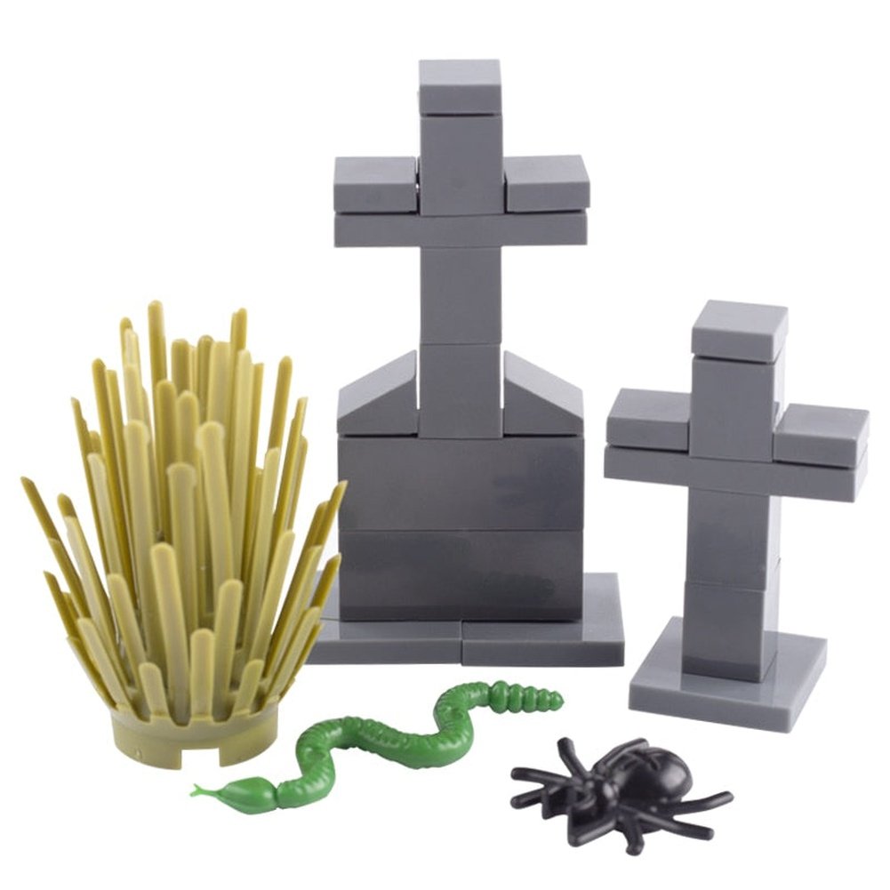 City Halloween Zombies Building Blocks Ghost Movies Figures Chemical Defense Warfare Corps Nuclear Worker Cemetery Bricks Toys Jurassic Bricks