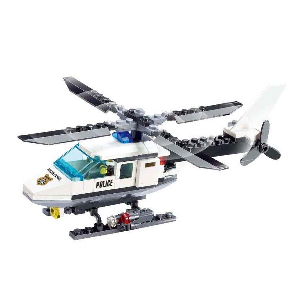 City Police Helicopter Car SWAT Plane Carrier Vehicle MOC Aircraft Building Blocks Bricks Classic Model Toy For Kids Gifts Jurassic Bricks