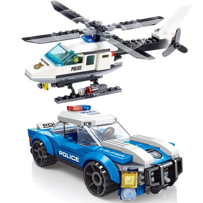 City Police Helicopter Car SWAT Plane Carrier Vehicle MOC Aircraft Building Blocks Bricks Classic Model Toy For Kids Gifts Jurassic Bricks