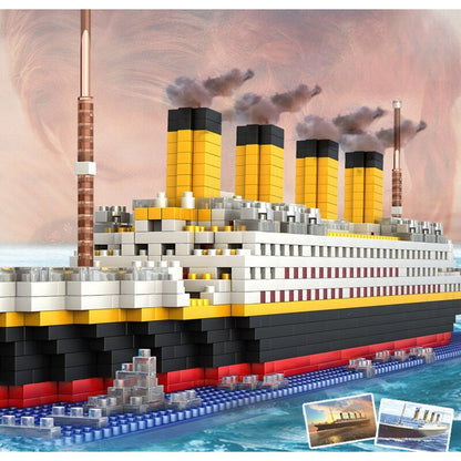 Custom MOC Same as Major Brands! DIY Toys Boat Diamond Bricks Kit 1860 or 2980 PCS Titanic Cruise Ship Model Micro Building Blocks Kids Educational Toy  for