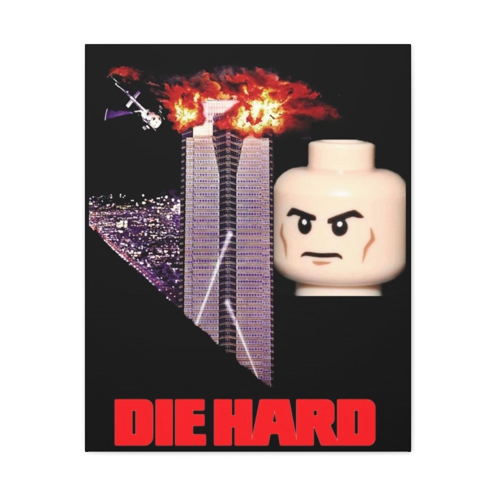 Custom MOC Same as Major Brands! Die Hard LEGO Movie Wall Art Canvas Art With Backing.