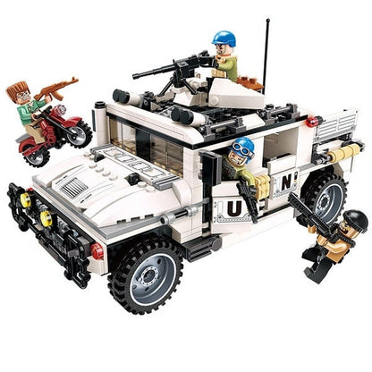 Custom MOC Same as Major Brands! Building Block Peacekeeping Force Thunder Mission Tank Attach 4 Figures 429pcs Educational Bricks Toy For Boy