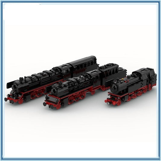 German Steam Locomotives Moc-Pack (BR23, BR44, BR66) Car Railway Machine Building Blocks Bricks Movie Train Toys Children Gifts Jurassic Bricks