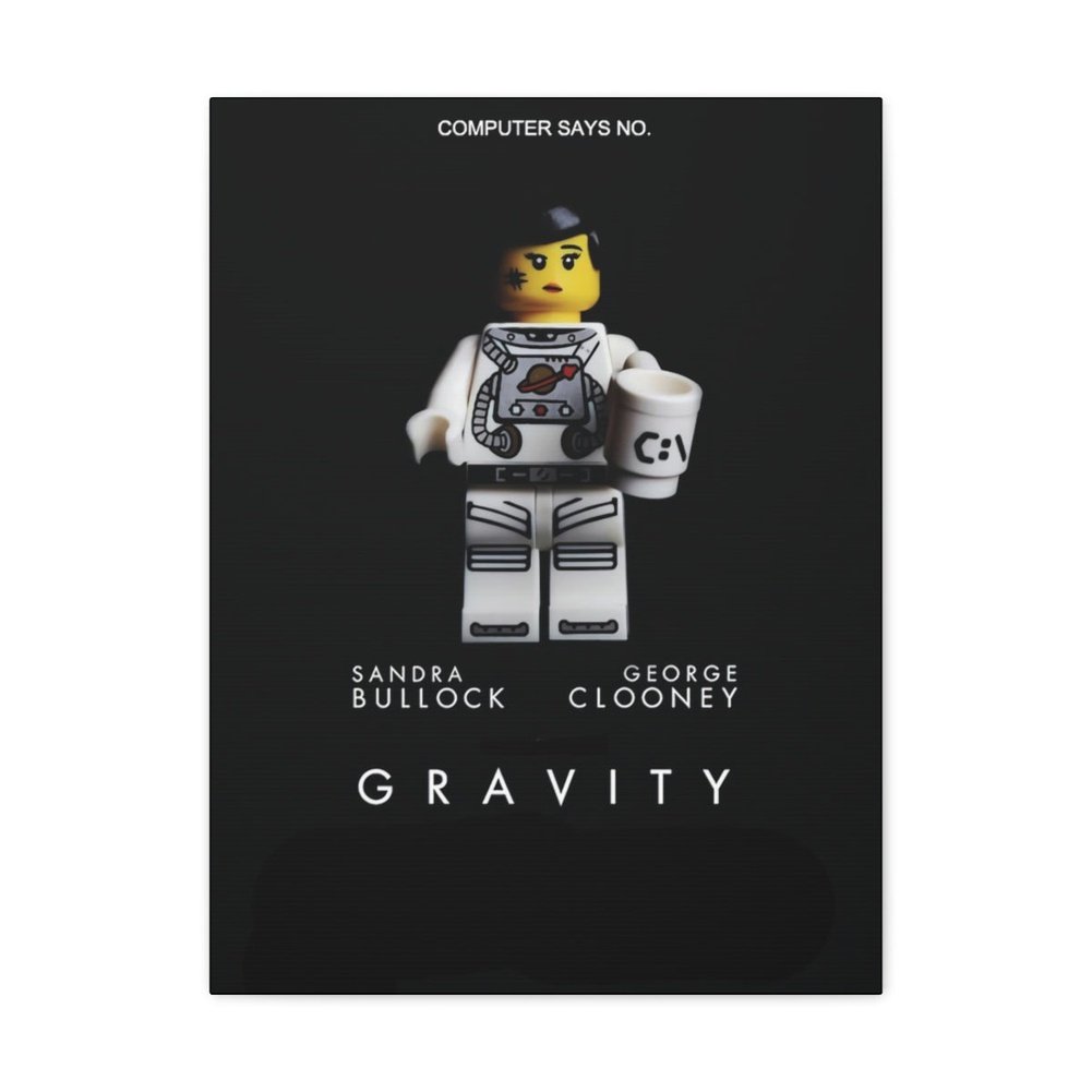 Custom MOC Same as Major Brands! Gravity LEGO Movie Wall Art Canvas Art With Backing.