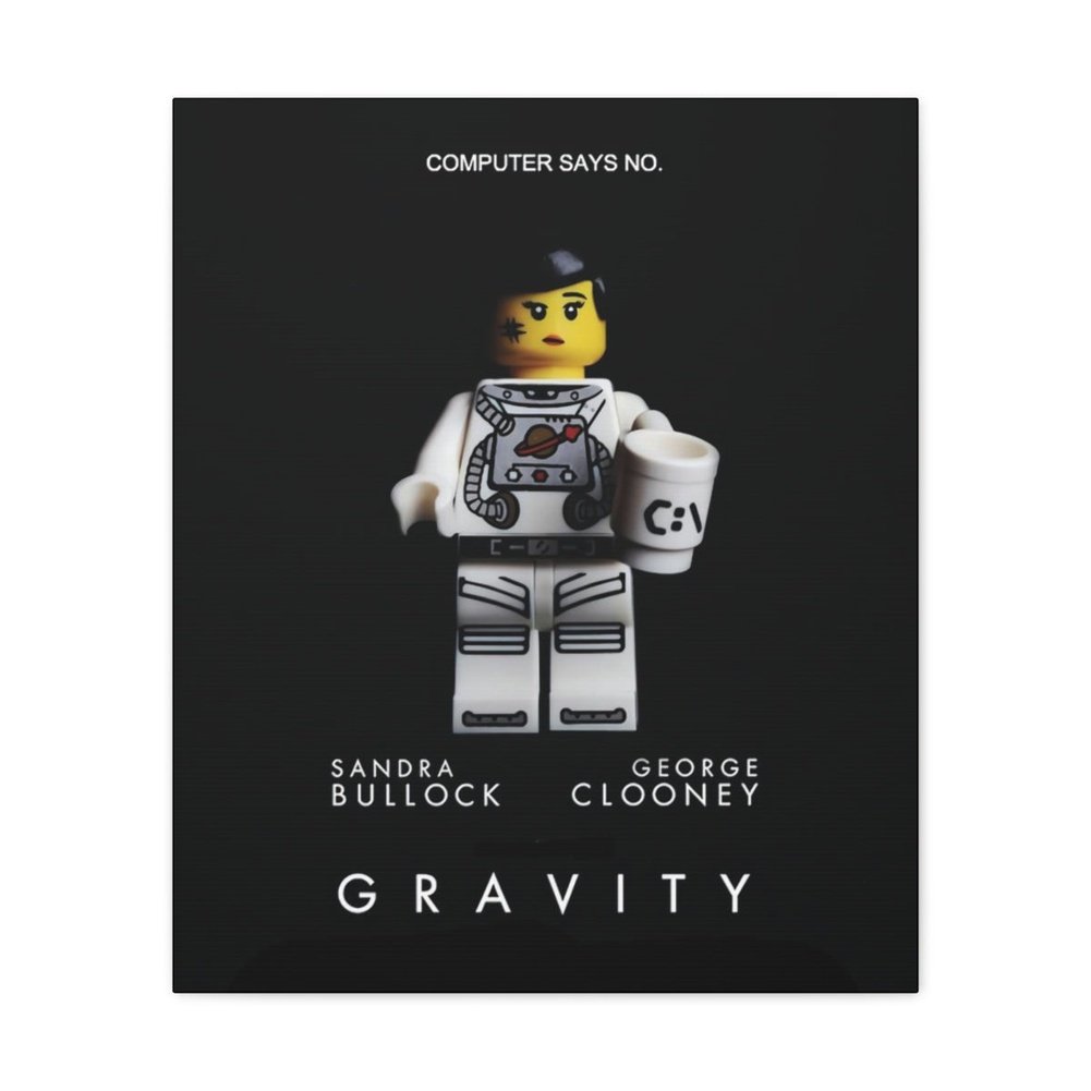 Custom MOC Same as Major Brands! Gravity LEGO Movie Wall Art Canvas Art With Backing.