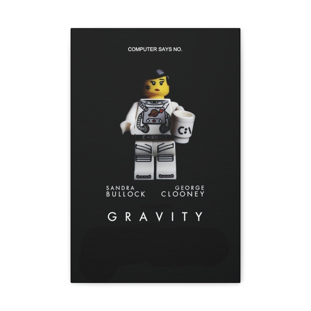 Gravity LEGO Movie Wall Art Canvas Art With Backing. Jurassic Bricks