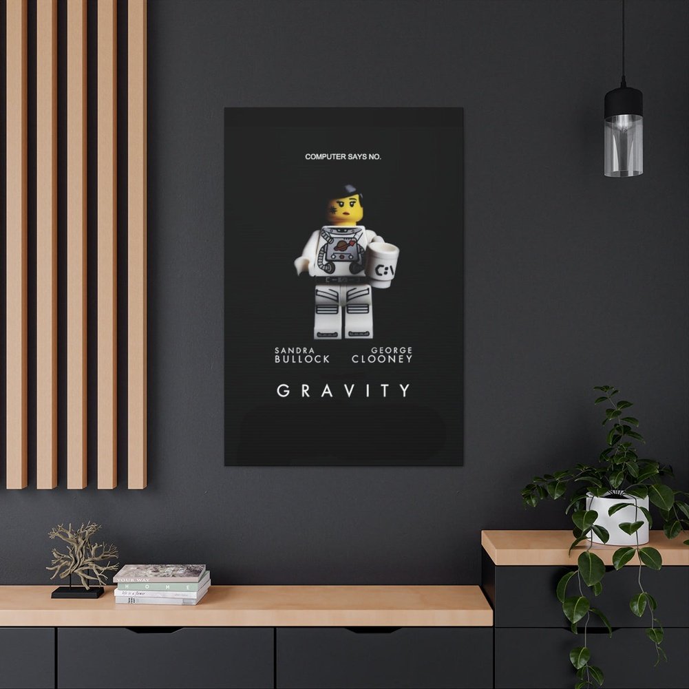 Gravity LEGO Movie Wall Art Canvas Art With Backing. Jurassic Bricks