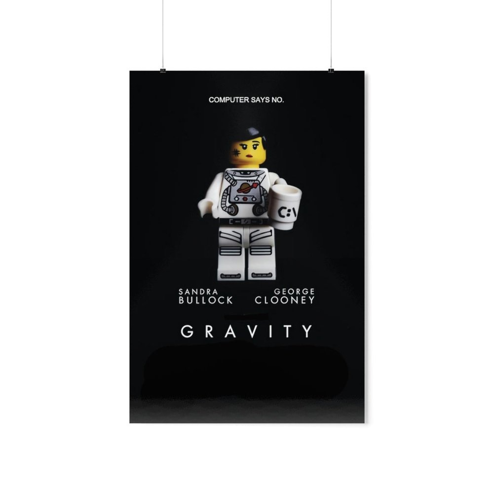 Gravity LEGO Movie Wall Art POSTER ONLY Jurassic Bricks