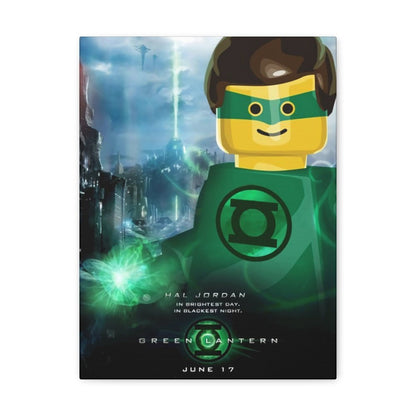 Custom MOC Same as Major Brands! Green Lantern LEGO Movie Wall Art Canvas Art With Backing.