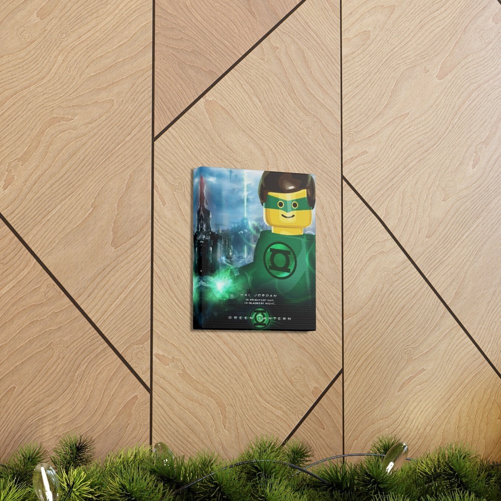 Green Lantern LEGO Movie Wall Art Canvas Art With Backing. Jurassic Bricks