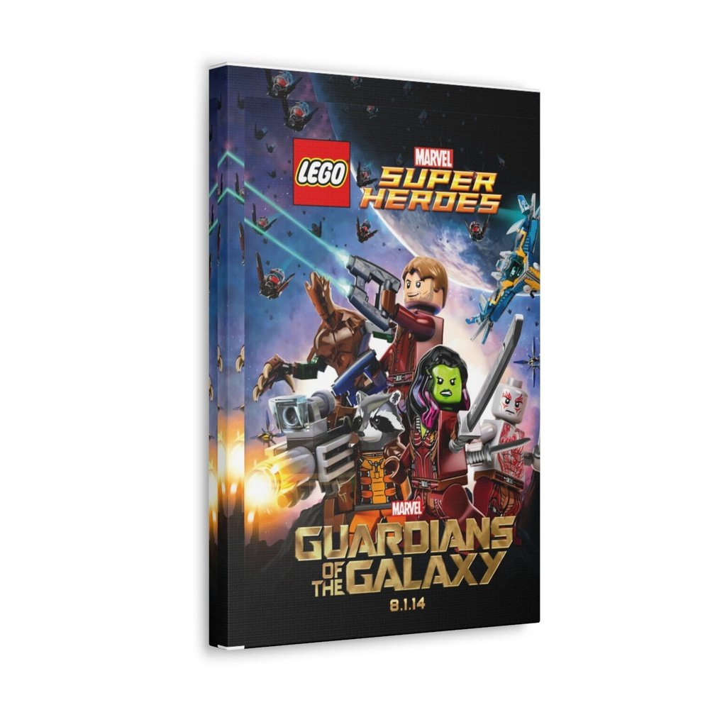 Guardians of The Galaxy v2 LEGO Movie Wall Art Canvas Art With Backing. Jurassic Bricks