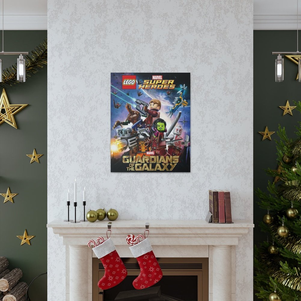 Guardians of The Galaxy v2 LEGO Movie Wall Art Canvas Art With Backing. Jurassic Bricks