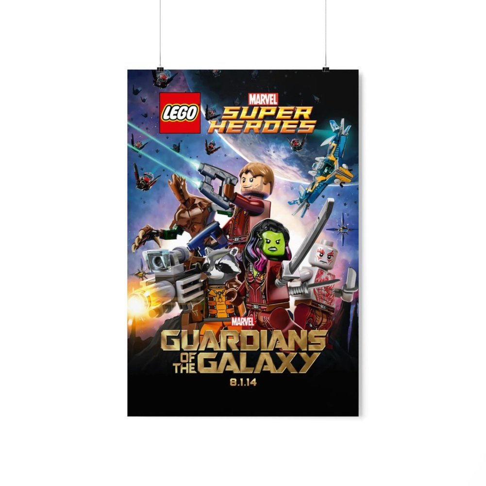 Custom MOC Same as Major Brands! Guardians of The Galaxy v2 LEGO Movie Wall Art POSTER ONLY