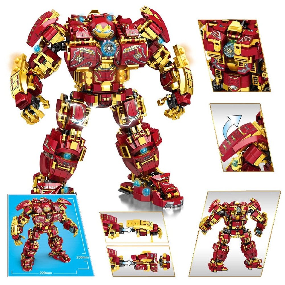 Custom MOC Same as Major Brands! 935PCS Half Perspective Machine Iron Heroes Display Book Ideas Figures Super Hero Avengers Building Block Toy Iron Man Boy Creative Child  Fun Game Building Block Toy