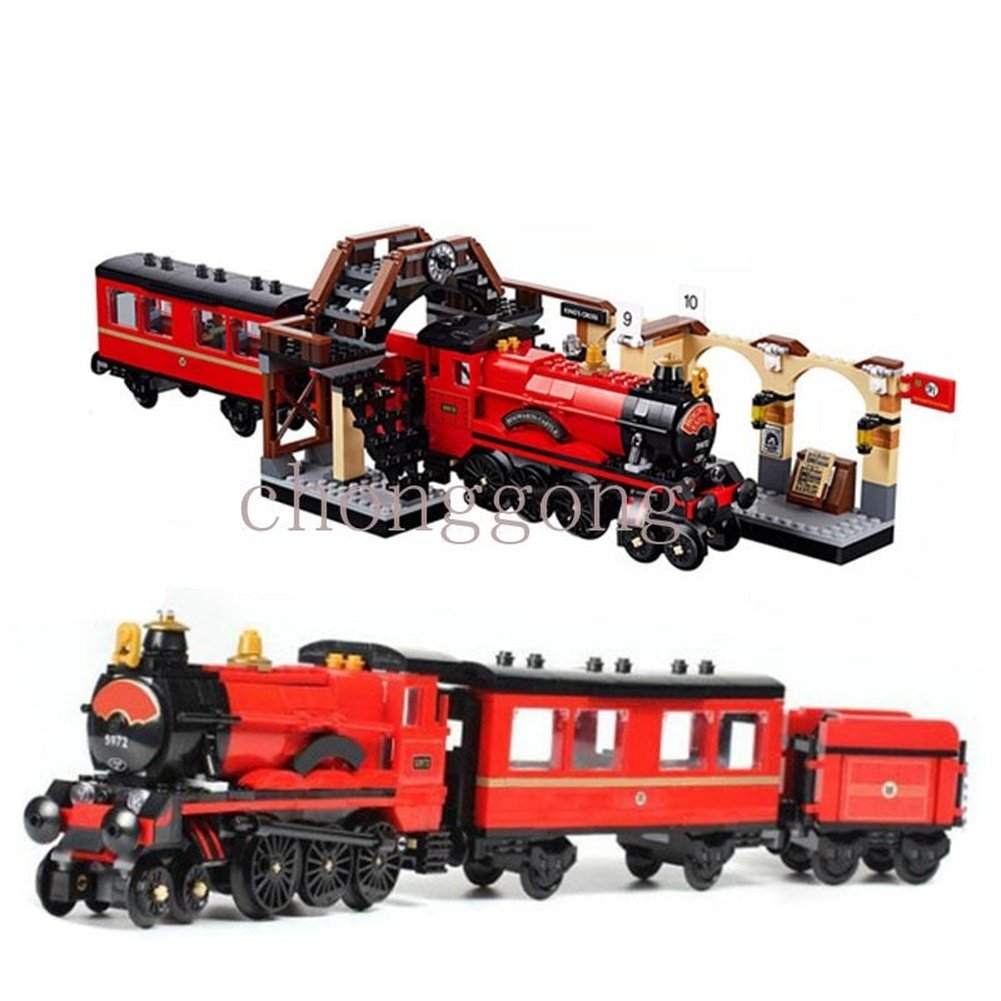 Custom MOC Same as Major Brands! Harry Movie Magic World Train Motorized Steam Creative Building Blocks Assembly Bricks Toys Kid  Toys  75955