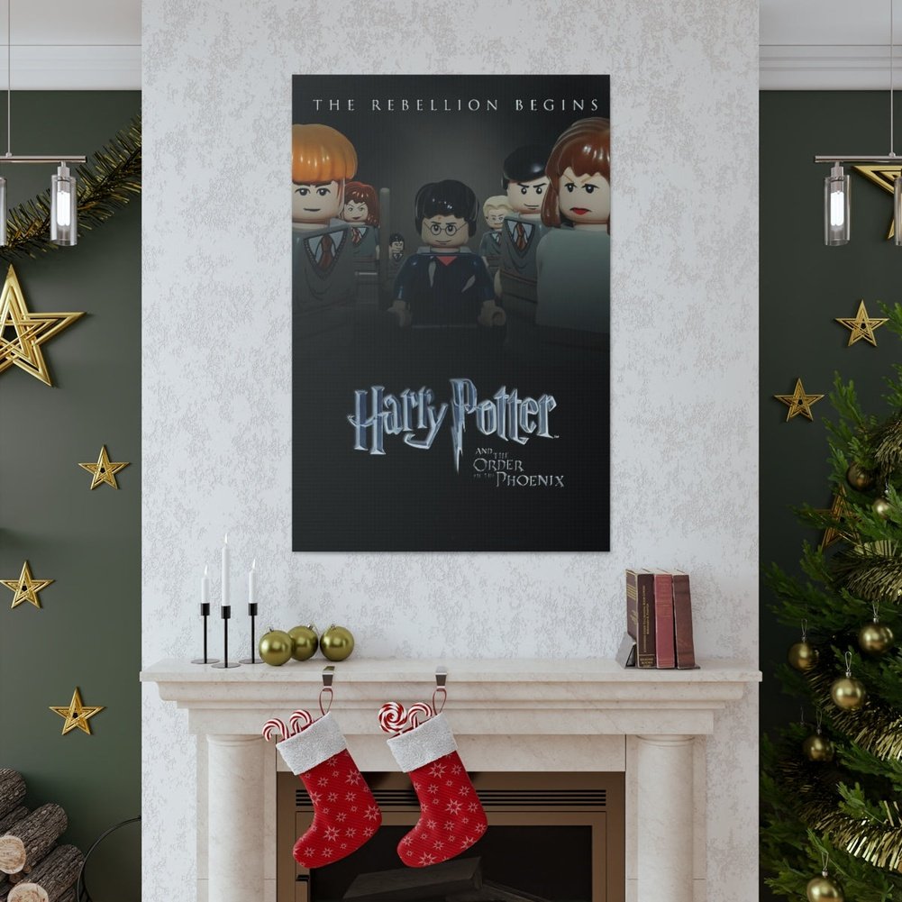 Harry Potter v1 LEGO Movie Wall Art Canvas Art With Backing. Jurassic Bricks