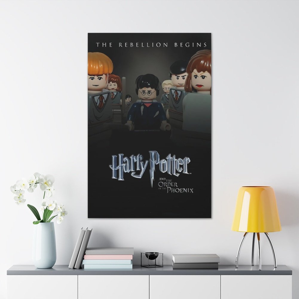 Harry Potter v1 LEGO Movie Wall Art Canvas Art With Backing. Jurassic Bricks