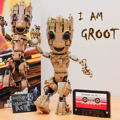 I Am Groots Compatible Marvel Building Kit Toys For Boys Bricks Baby Groots Model Play Display Gift For Kids 476pcs Constructor Jurassic Bricks