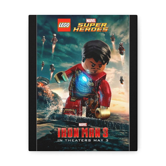 Iron Man 3 LEGO Movie Wall Art Canvas Art With Backing. K&B Brick Store