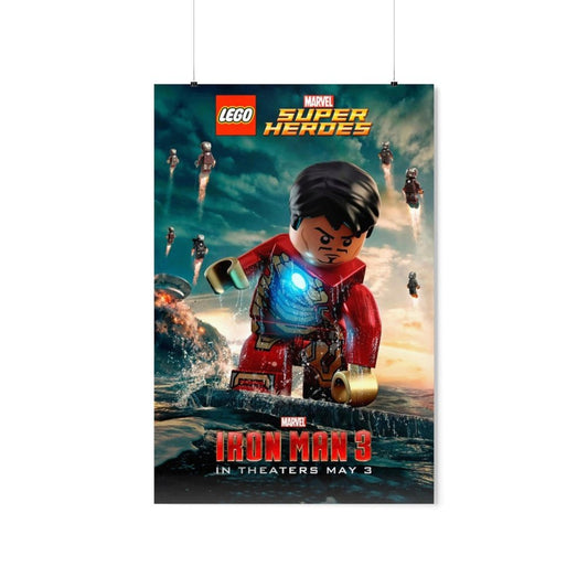 Iron Man 3 LEGO Movie Wall Art POSTER ONLY Jurassic Bricks