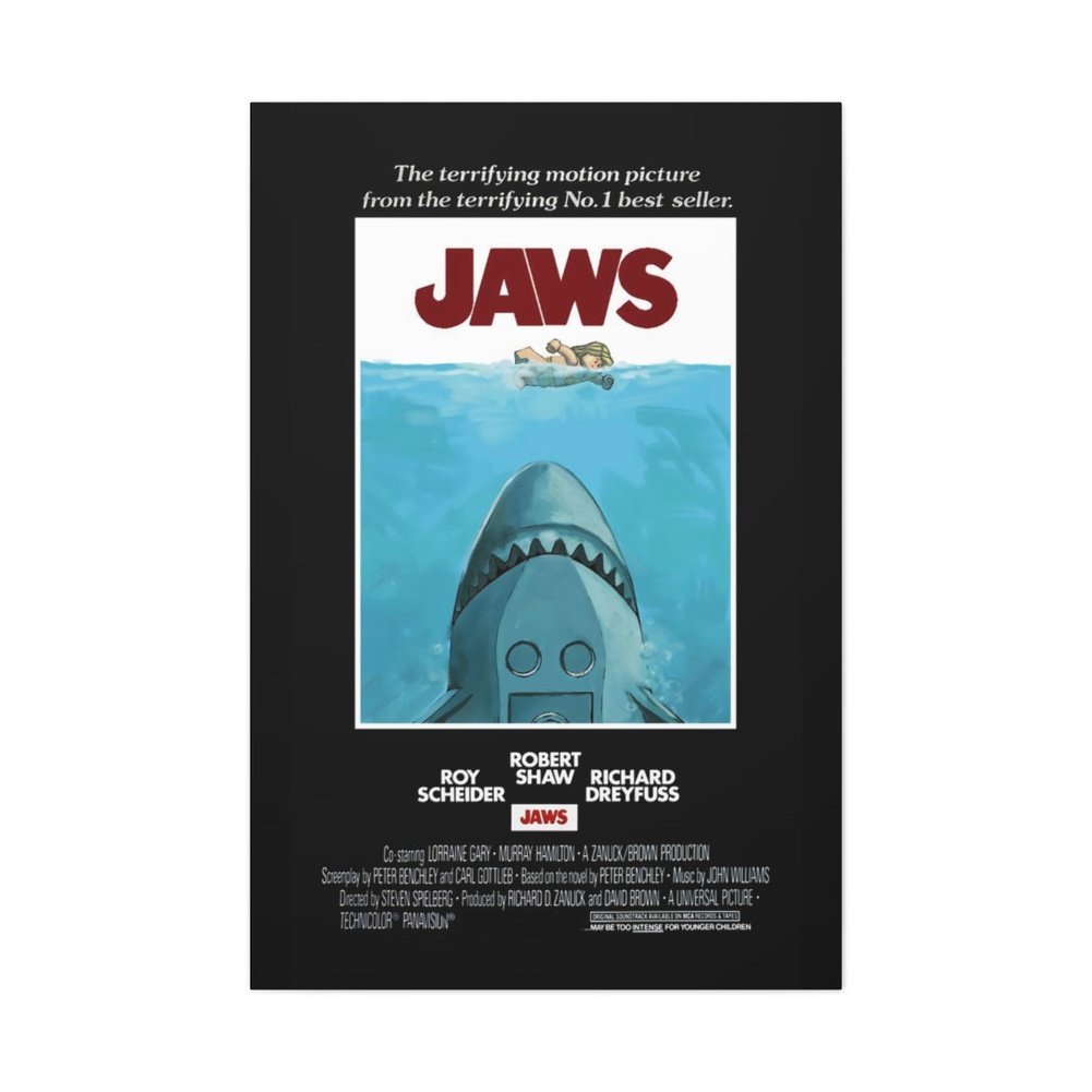 Custom MOC Same as Major Brands! Jaws LEGO Movie Wall Art Canvas Art With Backing.