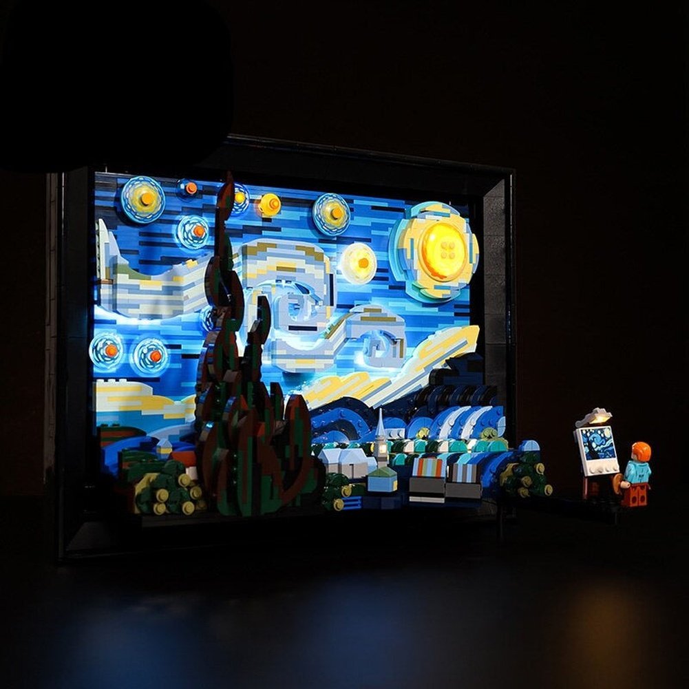 LED For 21333 Vincent Van Gogh The Starry Night Led Lighting Set DIY Toys  (Not Included Building Blocks) Jurassic Bricks