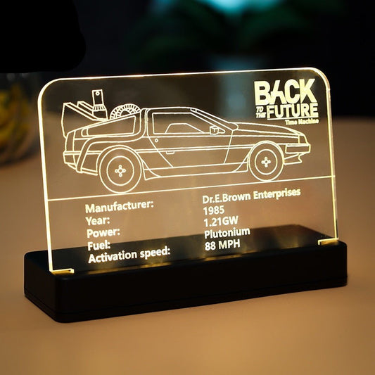 LED Light Acrylic Nameplate for 10300 Brick Building Blocks with USB Port Jurassic Bricks