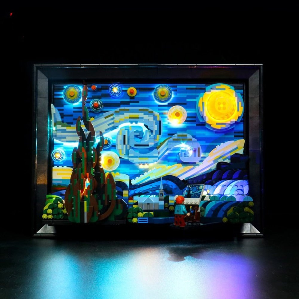 LED Light For 21333 Ideas The Starry Night Vincent Van Gogh(NOT Include the Model) LED Lighting Accessories  DIY Toy Jurassic Bricks