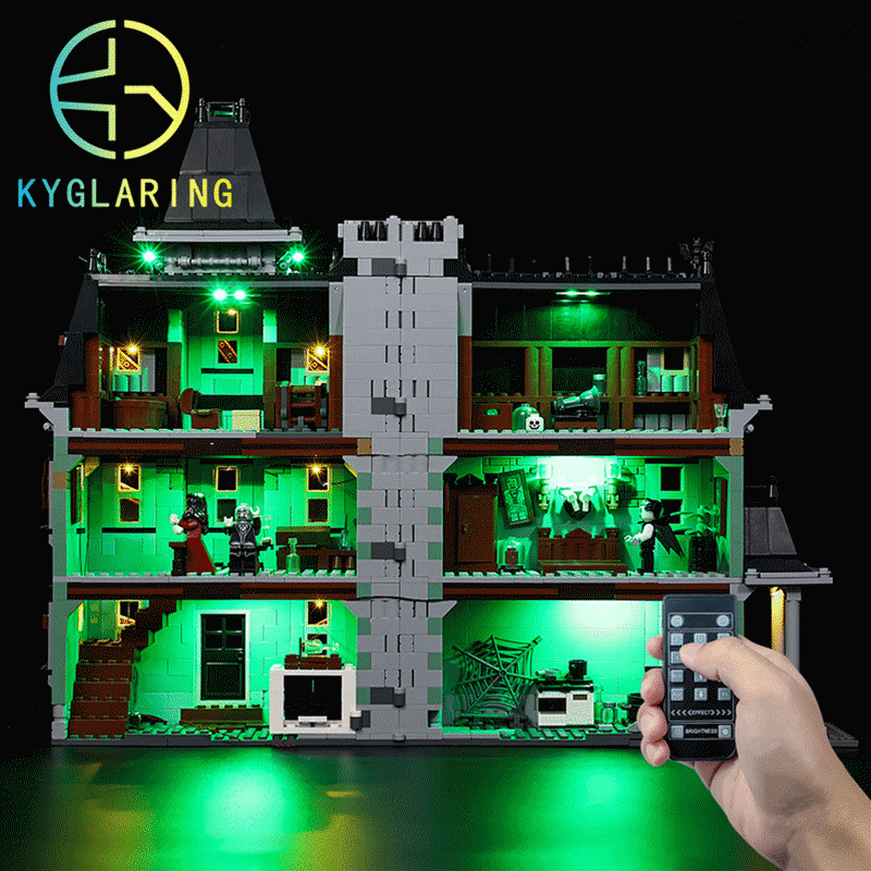 LED Light Kit For 10228 Haunted House Remote Control Sound Version(Not Include Building Blocks) Jurassic Bricks