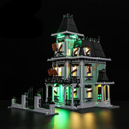 Custom MOC Same as Major Brands! LED Light Kit For 10228 Haunted House Remote Control Sound Version(Not Include Building Blocks)