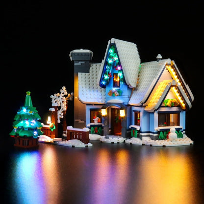 Custom MOC Same as Major Brands! LED Light Kit For 10293 Santa’s Visit Building Blocks Set (NOT Include the Model) Bricks DIY Christmas  Toys