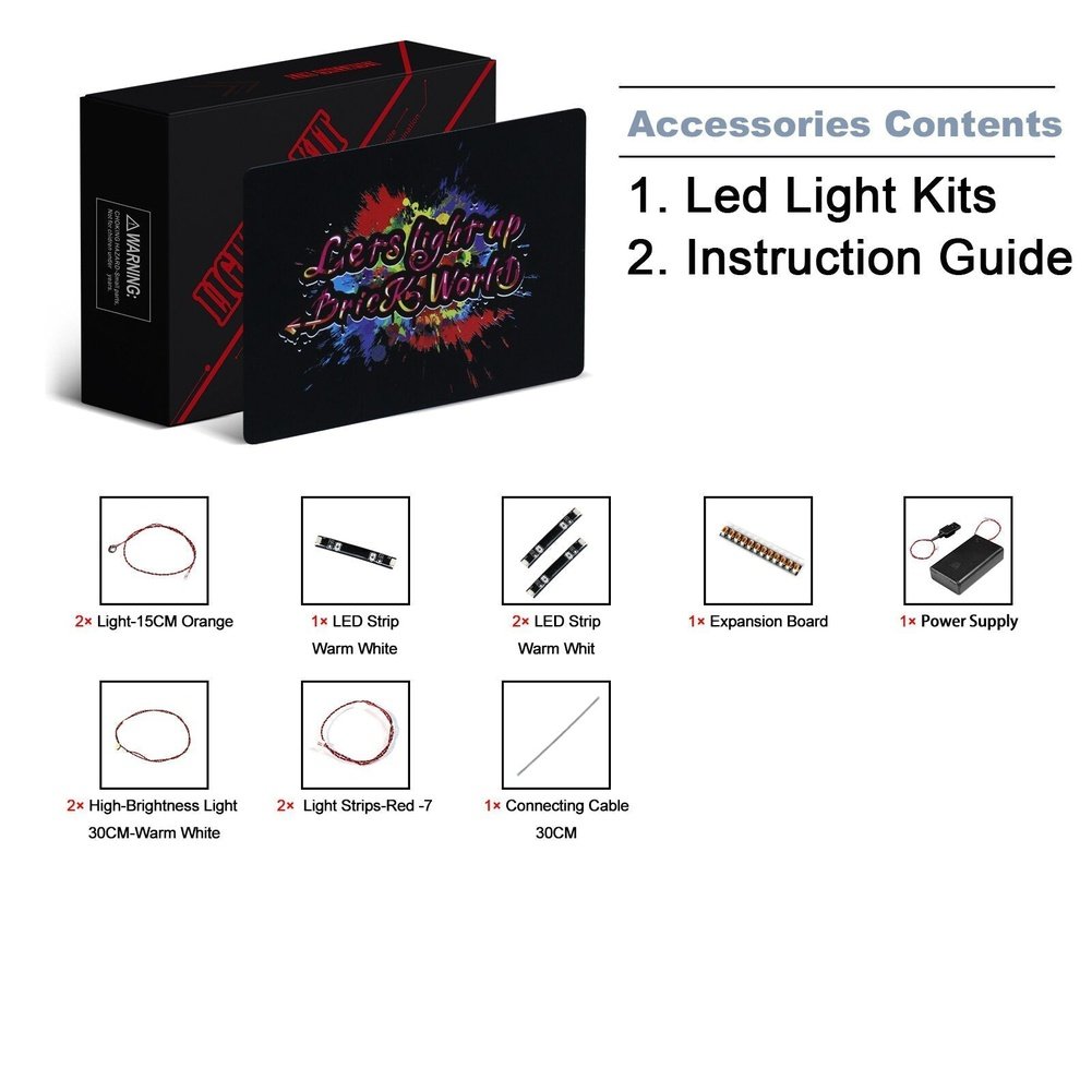 LED Light Kit For 10304 Chevroleted Camaro Z28 DIY Toys Set Not Included Building Blocks Only Lighting Kit Jurassic Bricks