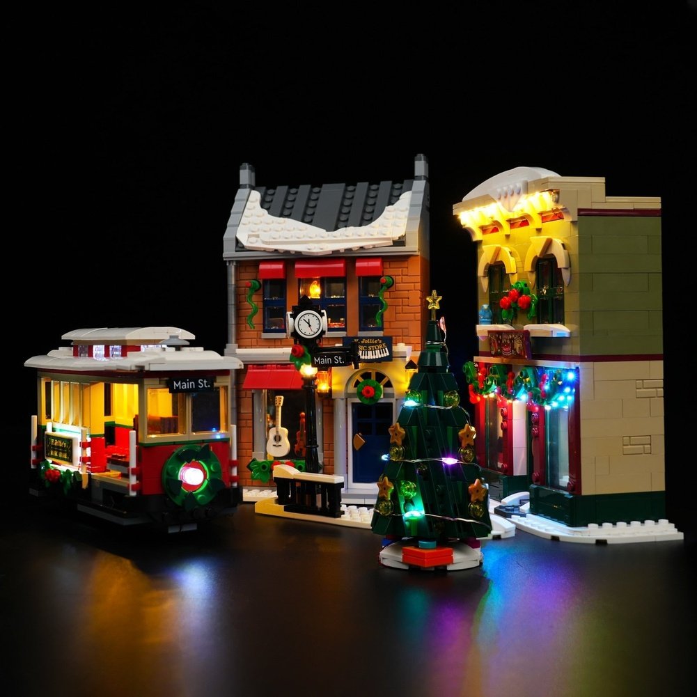 LED Light Kit For 10308 Holiday Main Street Building Blocks Set (NOT Include the Model) Bricks DIY Toys For Children Jurassic Bricks