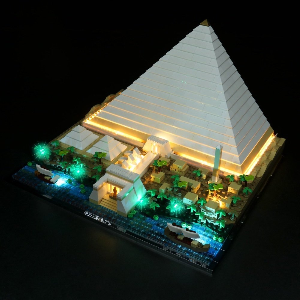 Custom MOC Same as Major Brands! LED Light Kit For 21058 Great Pyramid Building Blocks Set (NOT Include the Model) Bricks toys