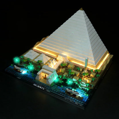 Custom MOC Same as Major Brands! LED Light Kit For 21058 Great Pyramid Building Blocks Set (NOT Include the Model) Bricks toys