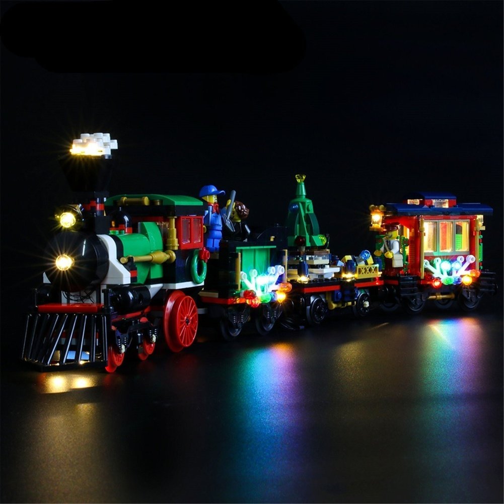 LED Light Kit for 10254 Christmas Winter Holiday Train Building Blocks Set (NOT Include The Model) Toys for Children Jurassic Bricks